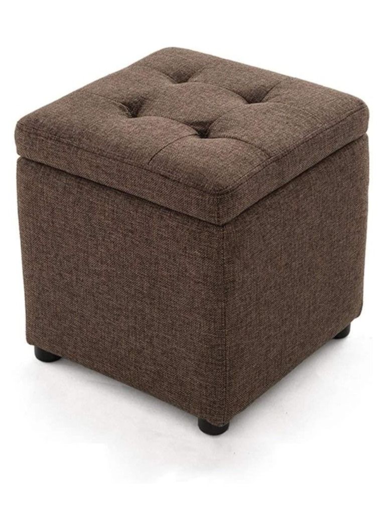 LINGWEI Storage Ottoman Cube Foldable Ottoman Foot Rest Seat Shoe Change Bench Foot Stool For Living Room Bedroom Hallway - Image 2