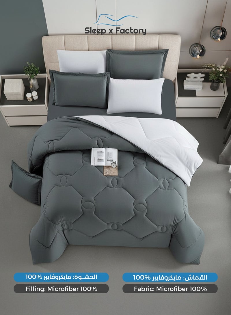 سليب × فاكتوري طقم مفرش سرير 7 قطع مايكروفايبر فاخر – يناسب سرير كينج مقاس 200×200 سم - Image 3