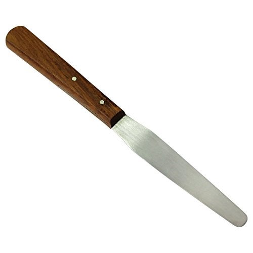 HTS 316V8 8.5" Tapered Wood Handle Stainless Steel Palette Knife - overall length 8.5" - Image 3