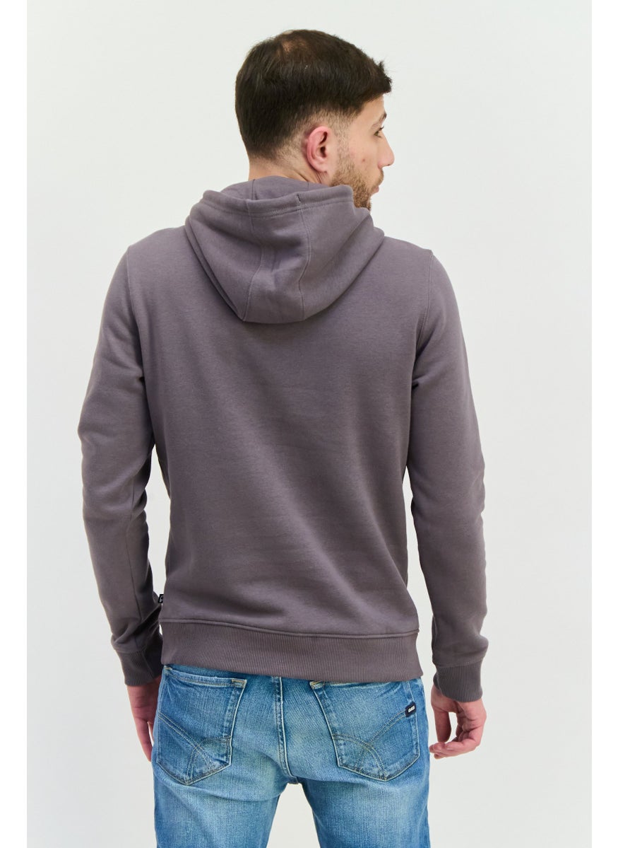 Penfield Men Hoodie Brand Logo Long Sleeves Sweatshirt, Grey  - Image 3