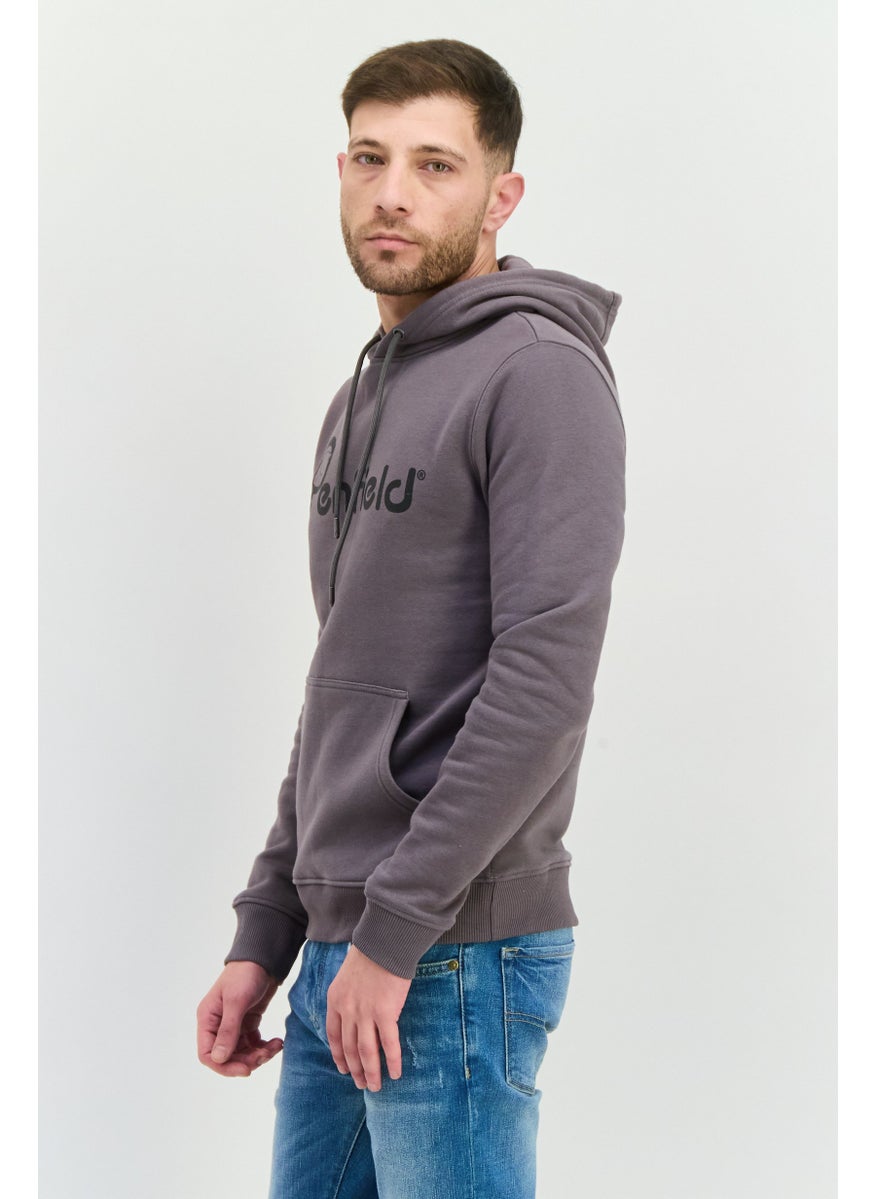 Penfield Men Hoodie Brand Logo Long Sleeves Sweatshirt, Grey  - Image 2
