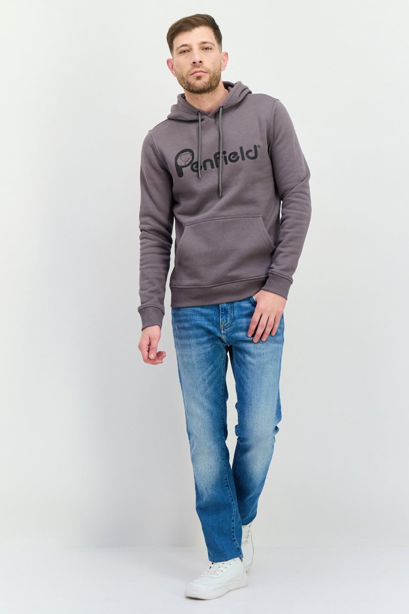 Penfield هودي للرجال بشعار العلامة التجارية بأكمام طويلة، رمادي - Image 4