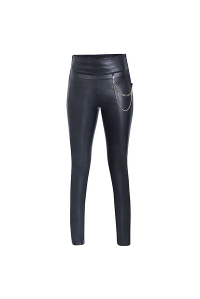 Ziavie Leather pants with side chain