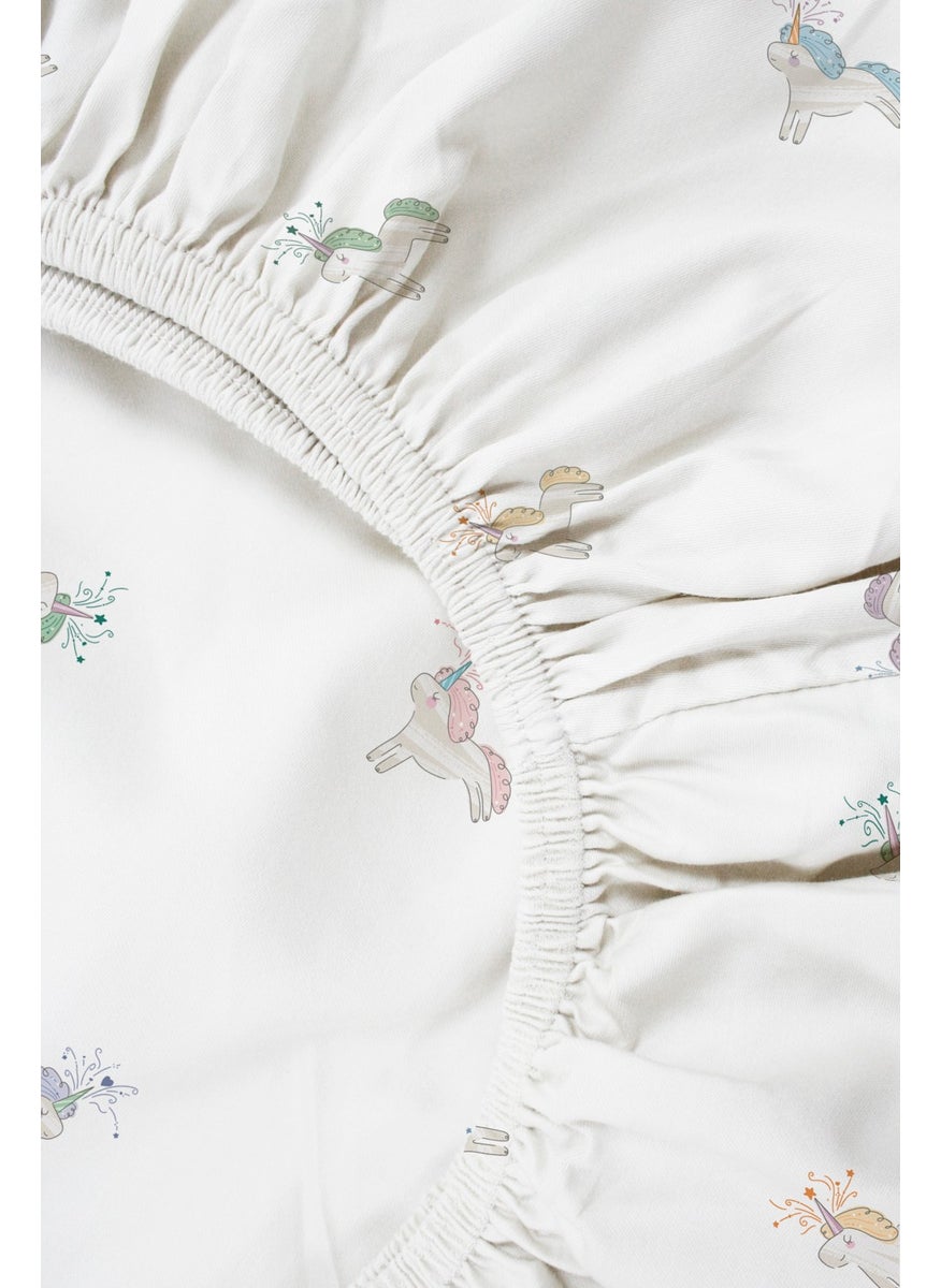 Casadora Baby Astra 100% Cotton Satin Baby Fitted Sheet - 70X140 cm  - Image 3