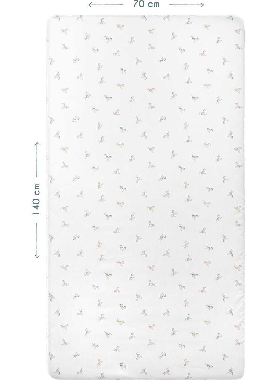 Casadora Baby Astra 100% Cotton Satin Baby Fitted Sheet - 70X140 cm  - Image 4