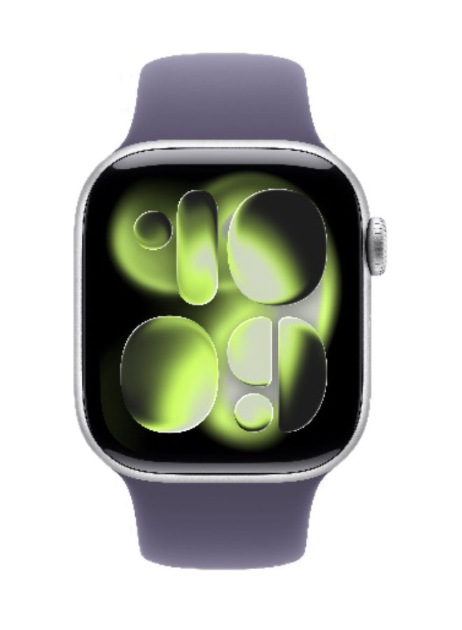 Apple Watch Series 11 GPS + Cellular 42mm (International Version) Silver Aluminium Case With Purple Fog Sport Band - M/L - Image 2