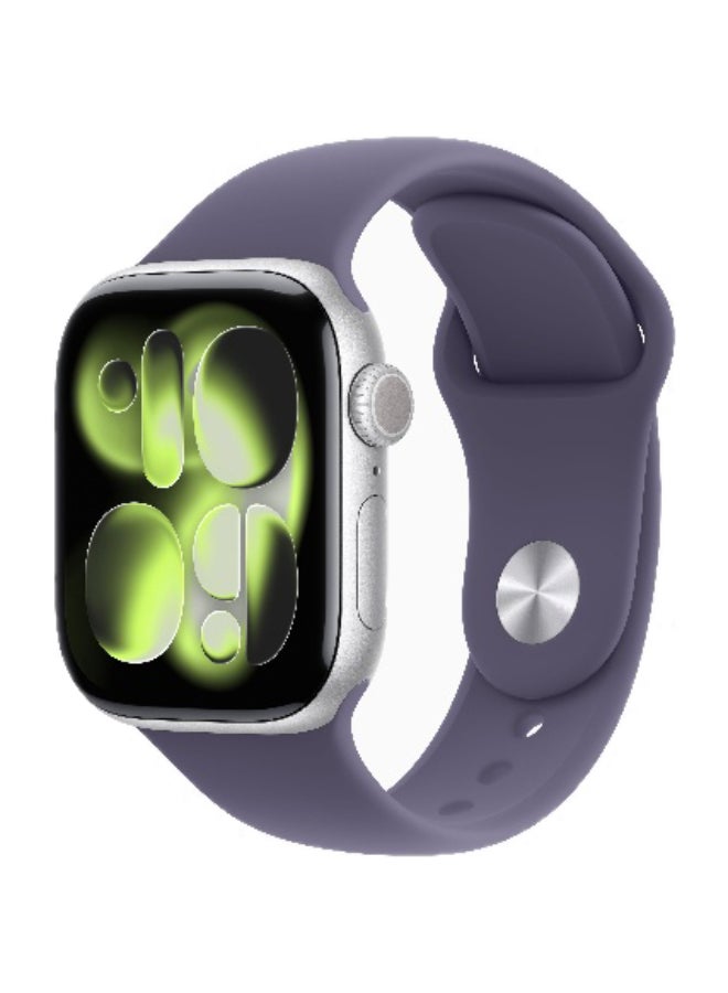 Apple Watch Series 11 GPS + Cellular 42mm (International Version) Silver Aluminium Case With Purple Fog Sport Band - M/L - Image 1