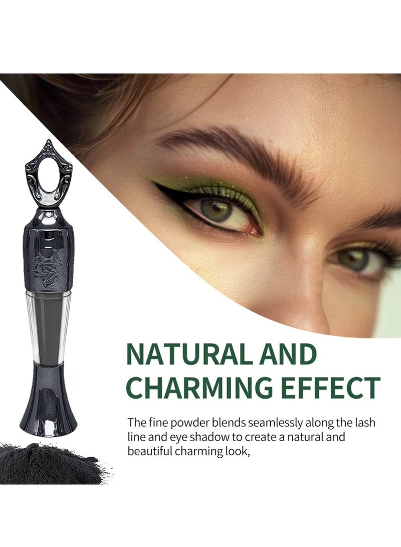 lakerain كحل بودرة 100% تركيبة نباتية طبيعية كحل بودرة سهل الإزالة مكياج عيون طبيعي كحل يدوم طوال اليوم كحل بودرة جاف أسود 01 - Image 3