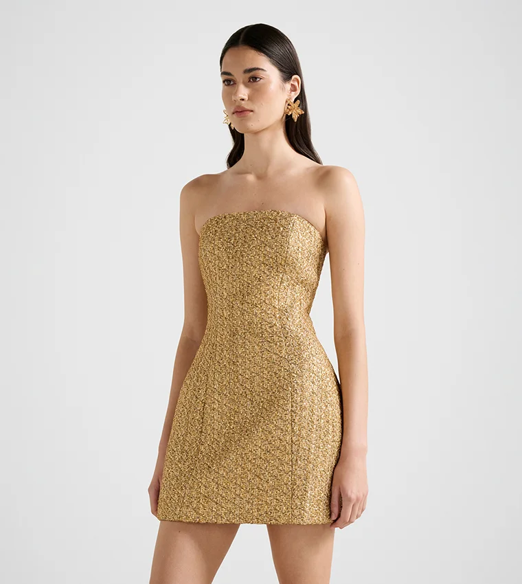 forever new Charlie Tweed Strapless Mini