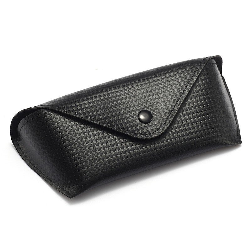 Generic Glasses Bag Mens and Womens Storage Case Portable Anti-pressure Myopia Eye Bag Automatic Closure Protective Box Zipper Glasses Case Black Grid Bag