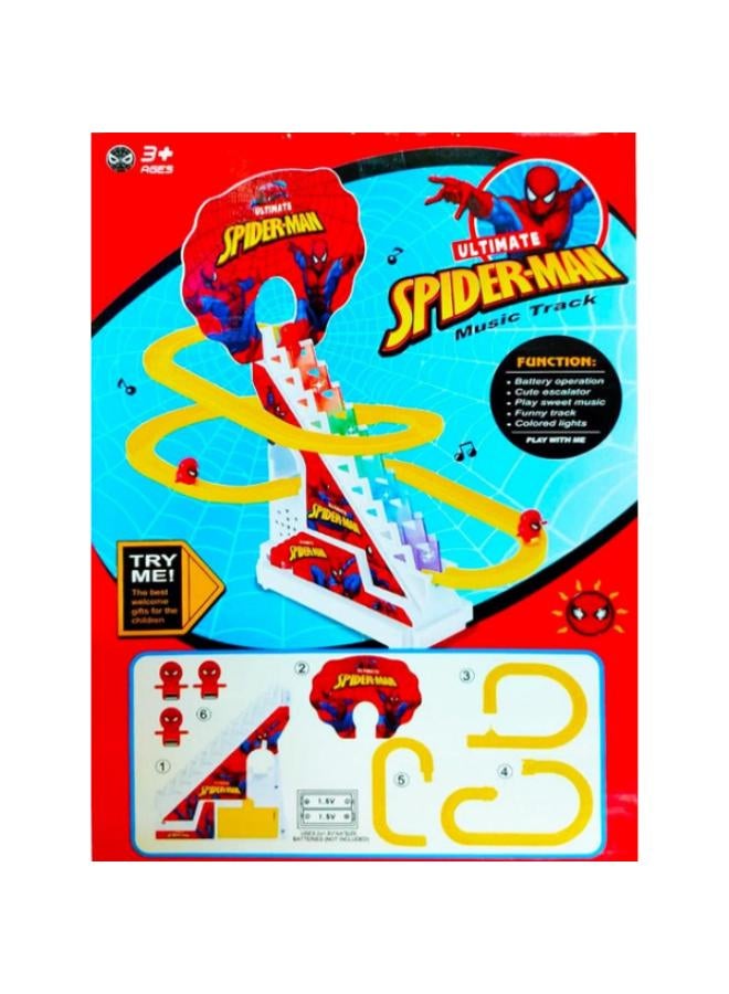 spiderman on stairs Race track Toy  Racing Music Track - Image 3