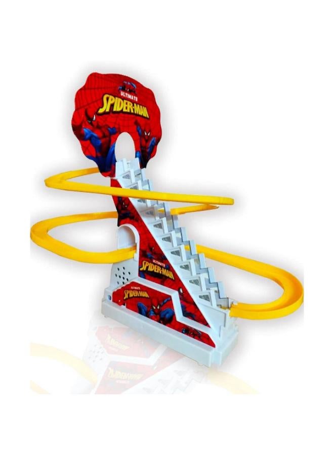 spiderman on stairs Race track Toy  Racing Music Track - Image 2