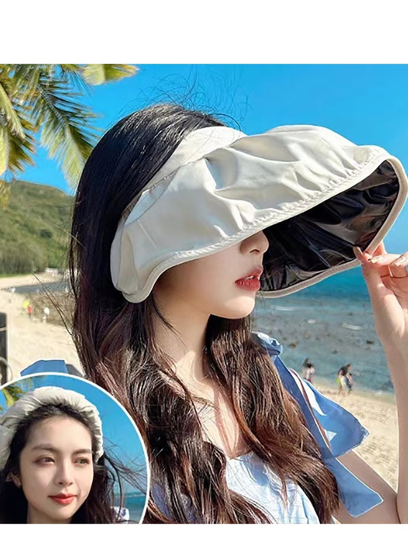 Sun Hat, Sun Hats for Women, Women's Solar Hat UPF50+ Ultraviolet Sun Sunscreen Sun Hat, Adjustable Size Covered Face Empty-Top Sun Hat Outdoor Activities, Beige - pzsku/ZAB176D20837BE0175D2EZ/45/_/1740769310/771aecbc-fc18-484f-ba4a-f903626d92f9