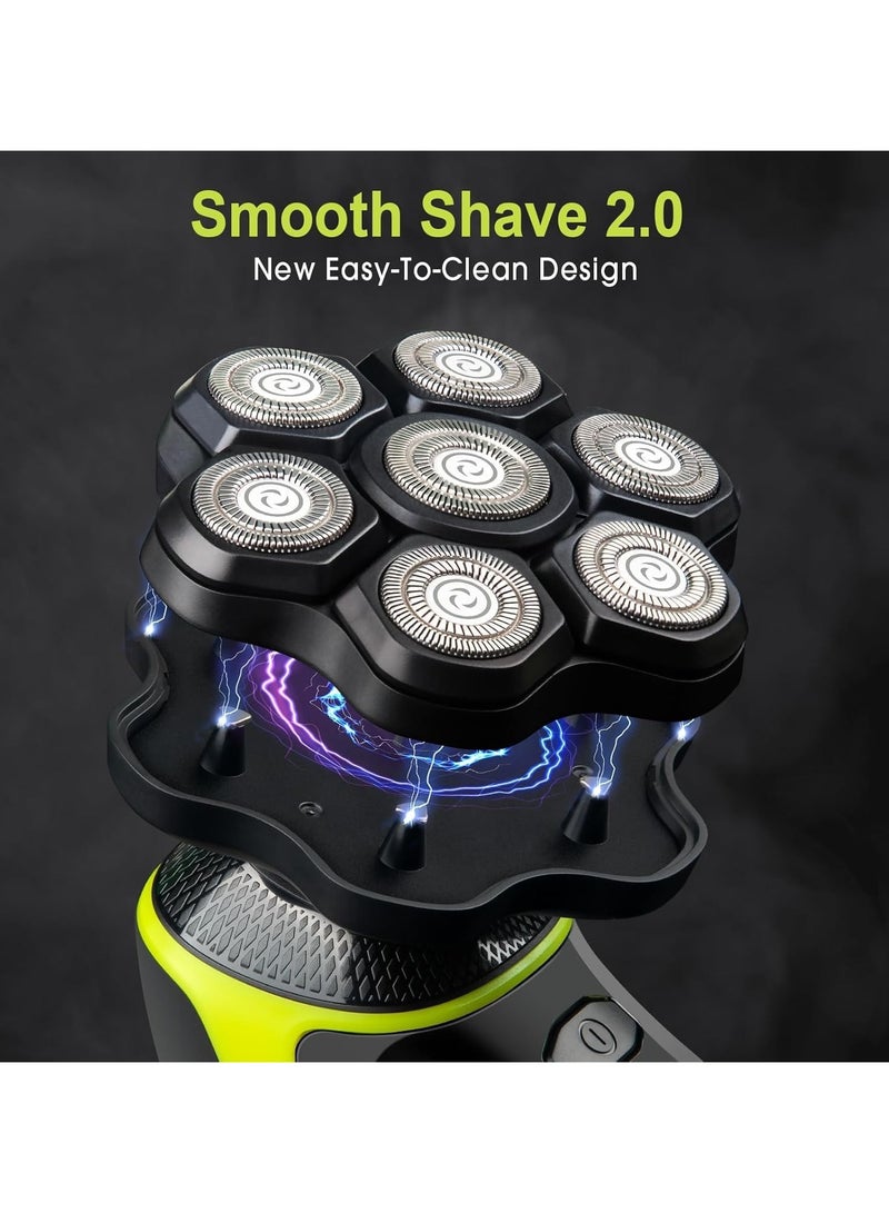 Telfun 7D Head Shavers for Bald Men, Detachable Head Shaver LED Display Dry/Wet Bald Head Shavers for Men, IPX7 Waterproof Head Shavers for Men with Type-C Charge - Image 2