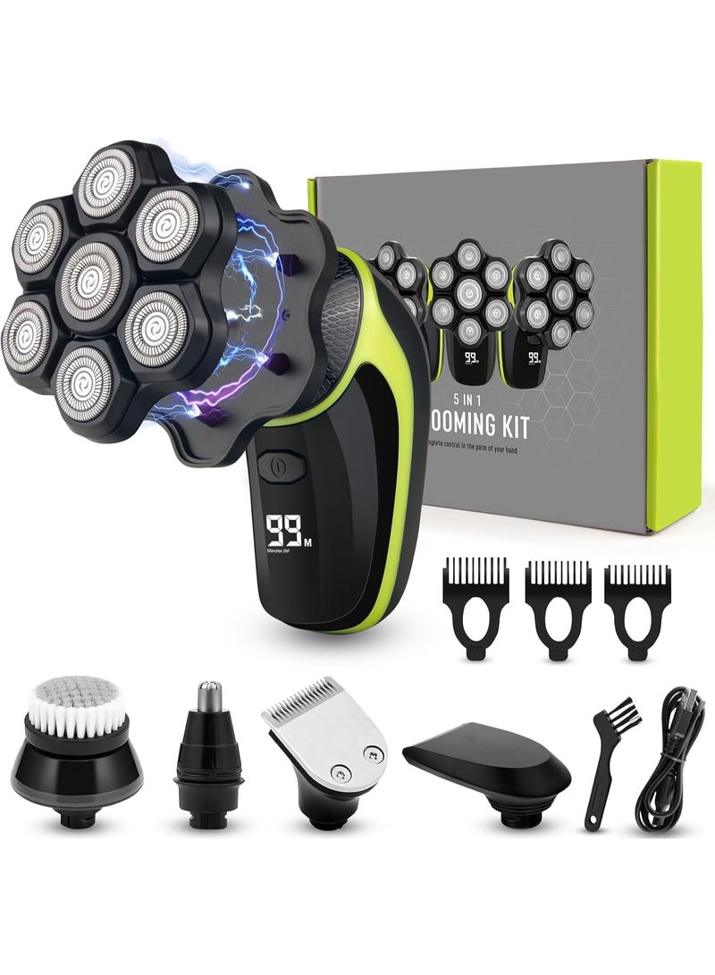 Telfun 7D Head Shavers for Bald Men, Detachable Head Shaver LED Display Dry/Wet Bald Head Shavers for Men, IPX7 Waterproof Head Shavers for Men with Type-C Charge - Image 1