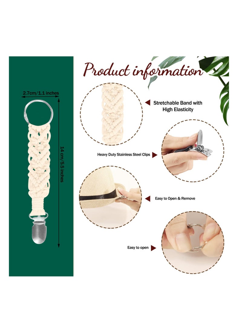 6Pcs Hat Clips for Travel Handbag Backpack Elastic Hat Mitten Dress Strap Clip Outdoor Travel Accessory for Adults Kids - Image 2