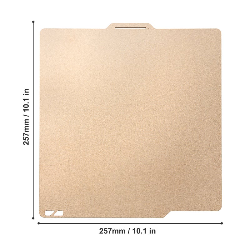 Double-Sided PEI Spring Steel Plate 257x257mm with Textured Finish Flatness Ultra-high Adhesion Compatible with FDM 3D Printer Bambu Lab X1/P1P Suitable for PLA/ABS/TPU/TETG/Nylon Filament - Image 4