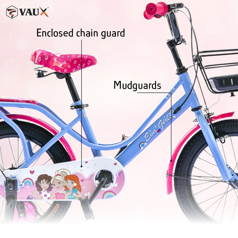 Vaux Eva 14-Inch Girl Bike | 14-Inch Wheel Size | Adjustable Seat | With Training Wheels | Blue Color - Image 5