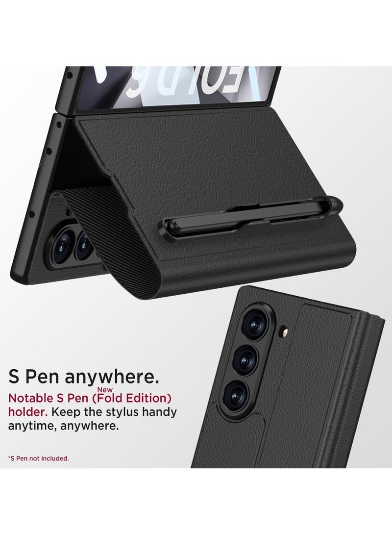 general Samsung Galaxy Z Fold 6 Phone Case, with Card Holder & S Pen Slot & Stand, Anti-Scratch Shockproof Magnetic Bumper, Case for Samsung Galaxy Fold 6 - Image 4