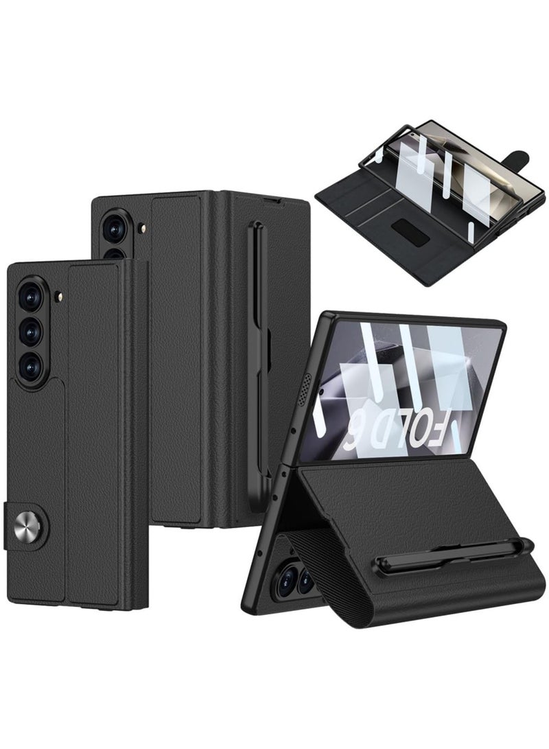 general Samsung Galaxy Z Fold 6 Phone Case, with Card Holder & S Pen Slot & Stand, Anti-Scratch Shockproof Magnetic Bumper, Case for Samsung Galaxy Fold 6 - Image 1