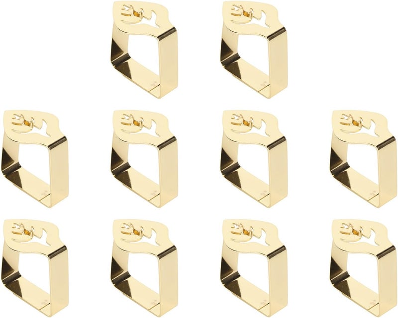 klarako Tablecloth Holders, 10pcs Multifunction Stainless Steel Tablecloth Clips for Cafe Bar (Gold) - Image 3