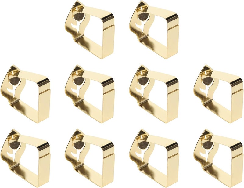 klarako Tablecloth Holders, 10pcs Multifunction Stainless Steel Tablecloth Clips for Cafe Bar (Gold) - Image 2