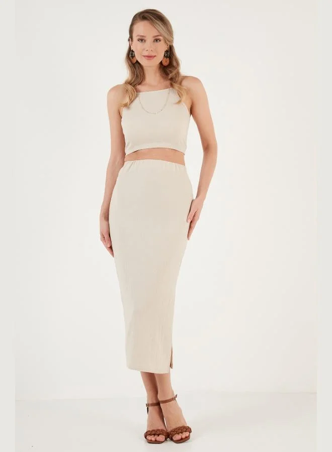 Lela Lela Slim Fit Rope Strap Slit Suit Women's SET 5865278