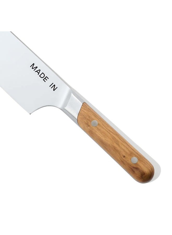 Madein Cookware - 20.3 cm Chef Knife - Handmade in France - Full tongs with olive wood handle - Image 2