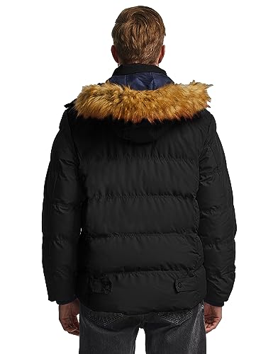 Wantdo Men's/Women's Thicken Insulated Winter Coat with Detachable Fur Hood (black, Large) - Image 2