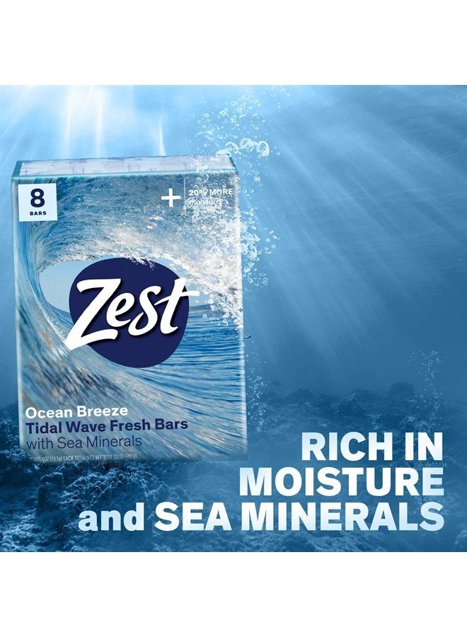 Zest Ocean Breeze Bar Soap - 8 Bars - Enriched With Sea Minerals - Rich Lathering Bars Leave Your Body Feeling Smooth And Moisturized with an Invigorating Scent - Image 5