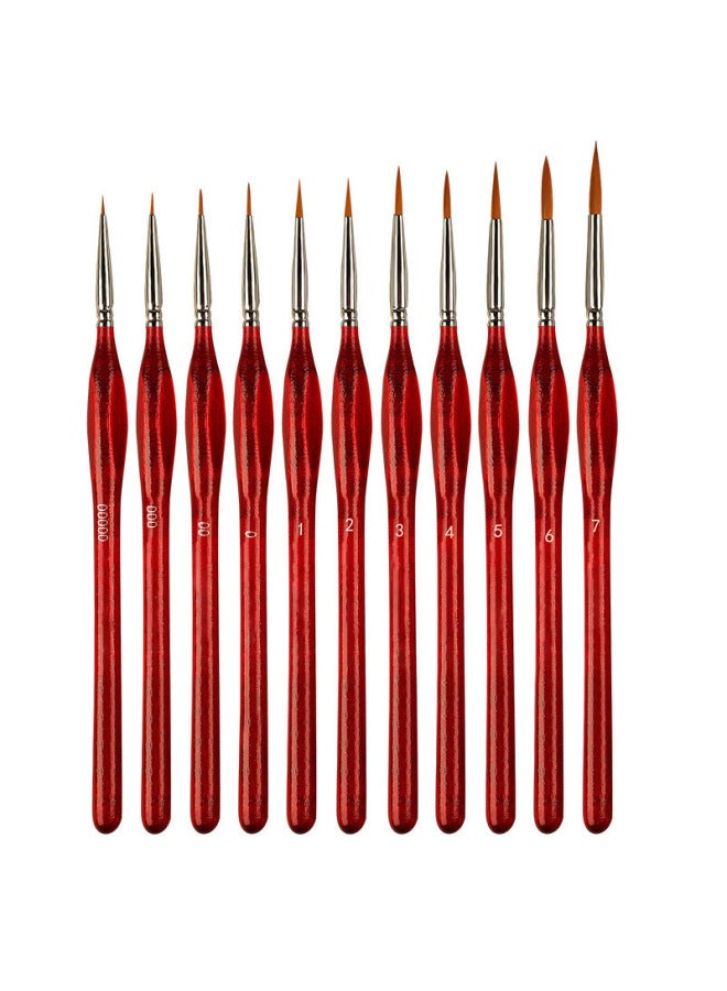Nine Extremely Three-sided Drawing Pen Watercolor Gouache Brushwork Outline Tracing Pen Drawing Surface-drawing Photo Pen Extra Traditional Chinese Painting Hand-painted - Image 1