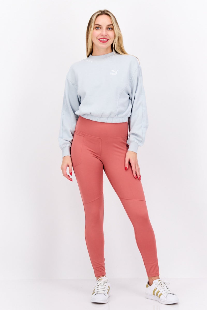 PUMA Women Relaxed Fit Long Sleeves Training Sweatshirt, Light Grey - Image 4