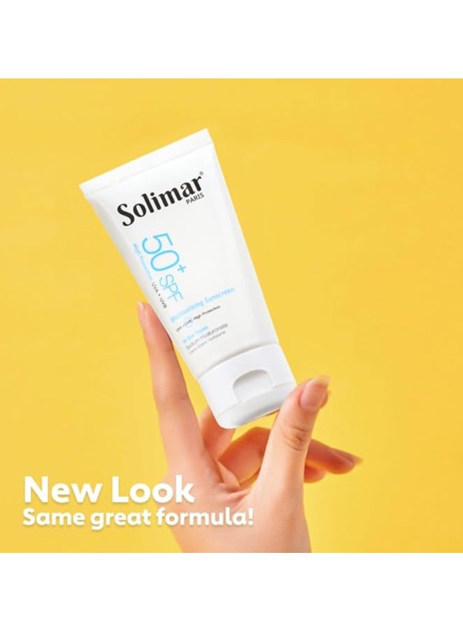 Solimar Paris Moisturising Sunscreen SPF50+ with Hyaluronic Acid – Lightweight, 50ml - Image 4