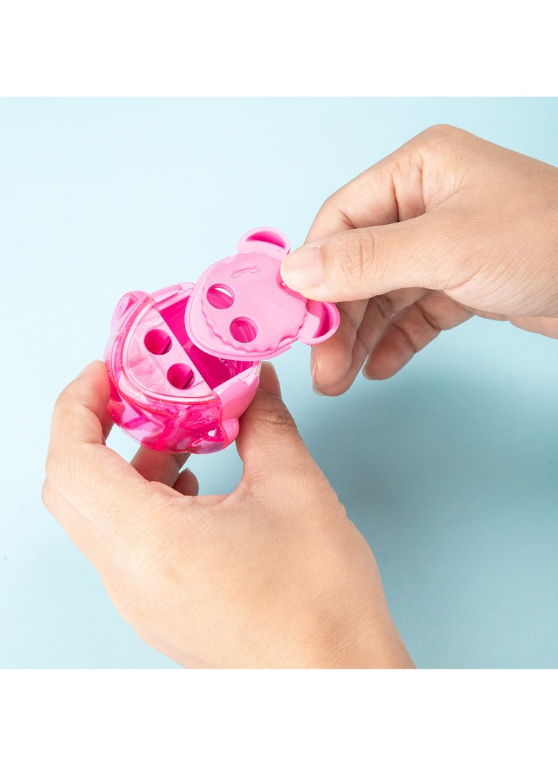 Deli Deli E0563 2-Hole Penguin Pencil Sharpener with Canister – ideal for school & creative use  - Image 3