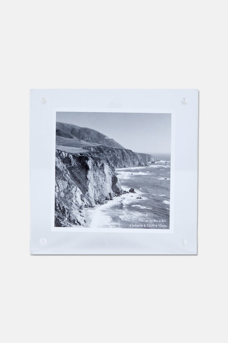 Isaac Jacobs Clear Acrylic Magnetic Block Picture Frame, Transparent - Image 1