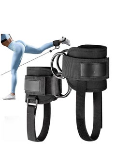 Halamine Gym Ankle Straps for Cable Machines, 2 PCS Comfortable Padded Ankle Cuffs for Kickbacks, Double D-Ring Attachment, Leg Extensions, Glute Workout, Curls & Hip Abductors Exercise for Man & Women  - Image 1