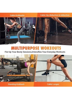 Halamine Gym Ankle Straps for Cable Machines, 2 PCS Comfortable Padded Ankle Cuffs for Kickbacks, Double D-Ring Attachment, Leg Extensions, Glute Workout, Curls & Hip Abductors Exercise for Man & Women  - Image 4