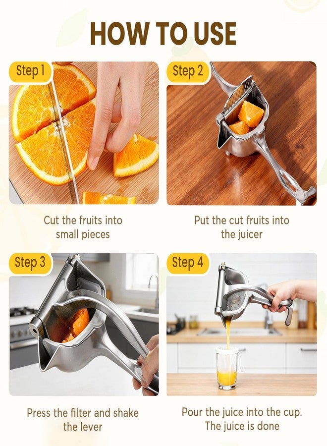 IMGROSE Fruit Juice Squeezer, Lemon Squeezer Manual, Non-Slip Ergonomic Grip, Easy to Use & Clean, 2026 New Upgraded Efficient Extraction of Citrus, and Other Fruits - Image 3