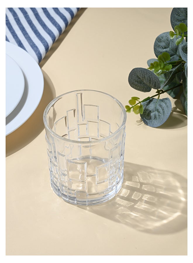 Ollieroo كؤوس ويسكي قديمة مزخرفة - كوب زجاجي متين سعة 200 مل للكوكتيلات، الماء، العصير، البيرة، الويسكي، الكونياك، مجموعة زجاجيات، أدوات مائدة، آمنة للغسالة. - Image 3