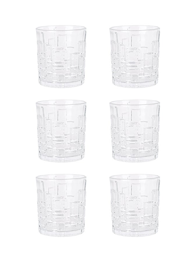 Ollieroo كؤوس ويسكي قديمة مزخرفة - كوب زجاجي متين سعة 200 مل للكوكتيلات، الماء، العصير، البيرة، الويسكي، الكونياك، مجموعة زجاجيات، أدوات مائدة، آمنة للغسالة. - Image 2