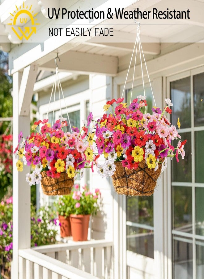 MACTING Artificial Flowers for Outdoors 6 Bundles Fake Flowers UV Resistant Faux Plastic Plants No Fade for Planters Window Box Patio Porch Garden Yard Indoor Outside Summer Decorations(Mix Color-1) - Image 2