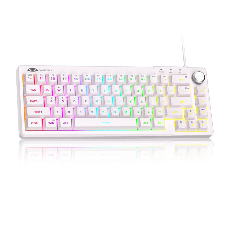MageGee Mini 60% Gaming Keyboard, RGB Backlit Ultra-Compact Keyboard, TS68 Ergonomic Waterproof Mechanical Feeling Office Computer Keyboards for PC, MAC, PS4, Xbox ONE Gamer - Image 1
