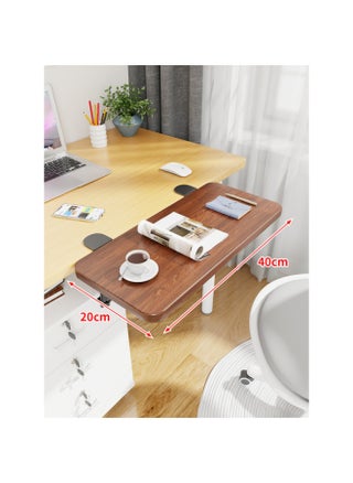 Desktop Extension Hand Support Computer Desk Desk Side Table Board Bracket Keyboard Dormitory Station Board Widened Folding Extension-Pattern:Black Bracket + Walnut Board 40*20*1.2 - pzsku/ZAB187CC58C761F530D54Z/45/1746216286/c0cf1a50-78ce-41a4-8686-6ab6395ed403