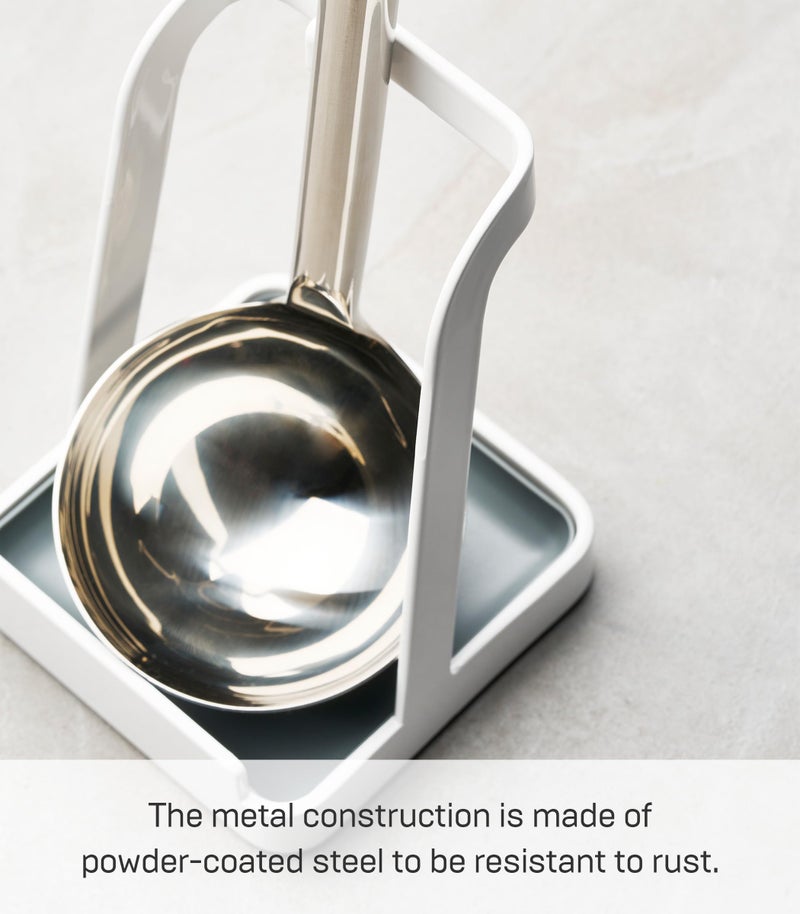Yamazaki Home Tower Ladle Holder - Lid Stand For Utensils In Kitchen - Steel - Image 3