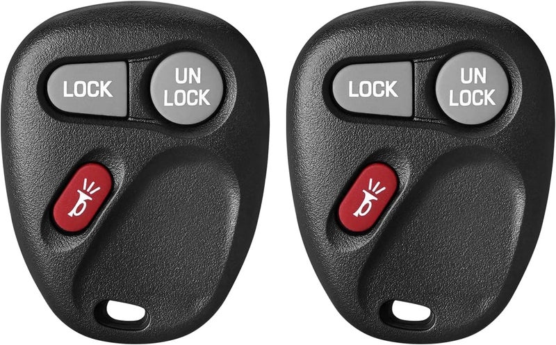 Keyless Entry Remote Control Car Key Fob Replacement for Chevy S10 Silverado Suburban Avalanche Tahoe GMC Yukon Sonoma Sierra Cadillac Escalade 3 Button KOBLEAR1XT 2 Pack