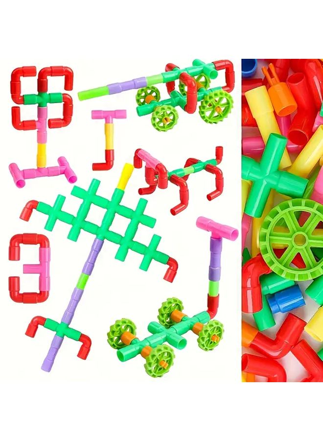50 Pcs Random Style Color Water Pipe Building Blocks Educational Puzzle Toy Gift - Image 3