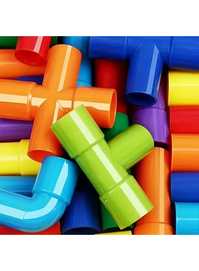 50 Pcs Random Style Color Water Pipe Building Blocks Educational Puzzle Toy Gift - Image 4