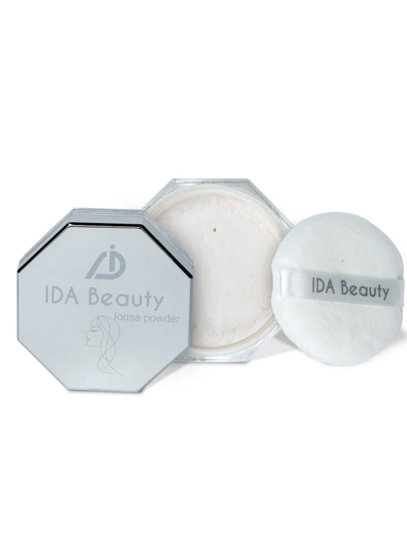 IDA Beauty Weightless Loose Setting Powder | Long-Lasting, Oil-Absorbing, Flawless Matte Finish (Glam 03))) - Image 1