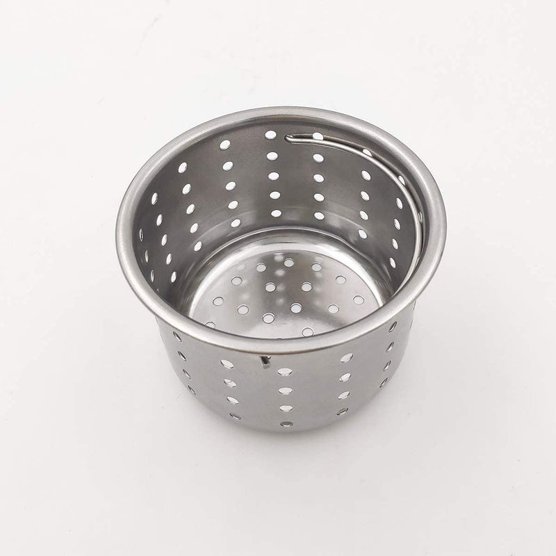 Gzila Kitchen Sink Drain Basket Only  3-Inch Basket For Kitchen Sink Strainer Replacement  Deep Cup With Handle  Sus 304 Stainless Steel - Image 2