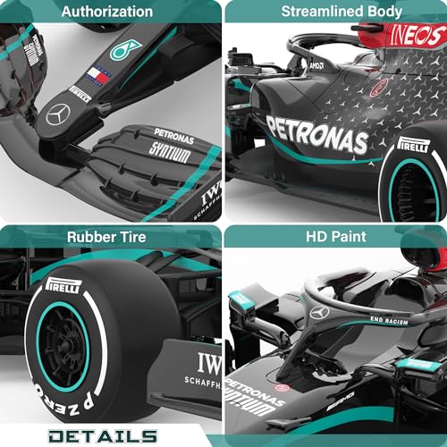 Voltz Toys سيارة التحكم عن بعد مرسيدس-بنز F1 W11 بحجم 1:18 من فولتيز تويز - مجموعة سيارات F1 للتحكم عن بعد للأطفال والبالغين - سيارة تحكم عن بعد بتردد 2.4GHz كهدية (1:18 مرسيدس-بنز F1 W11) - Image 5